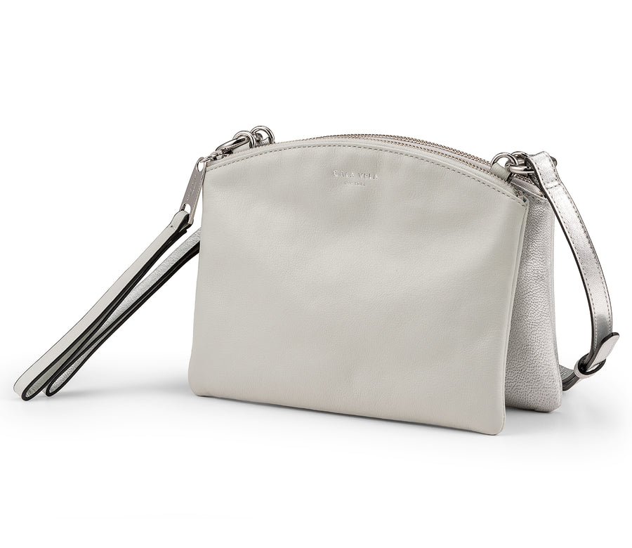 SUNRISE DOUBLE POUCH X BODY - CLOUD + SILVER MOON - CALA VELA