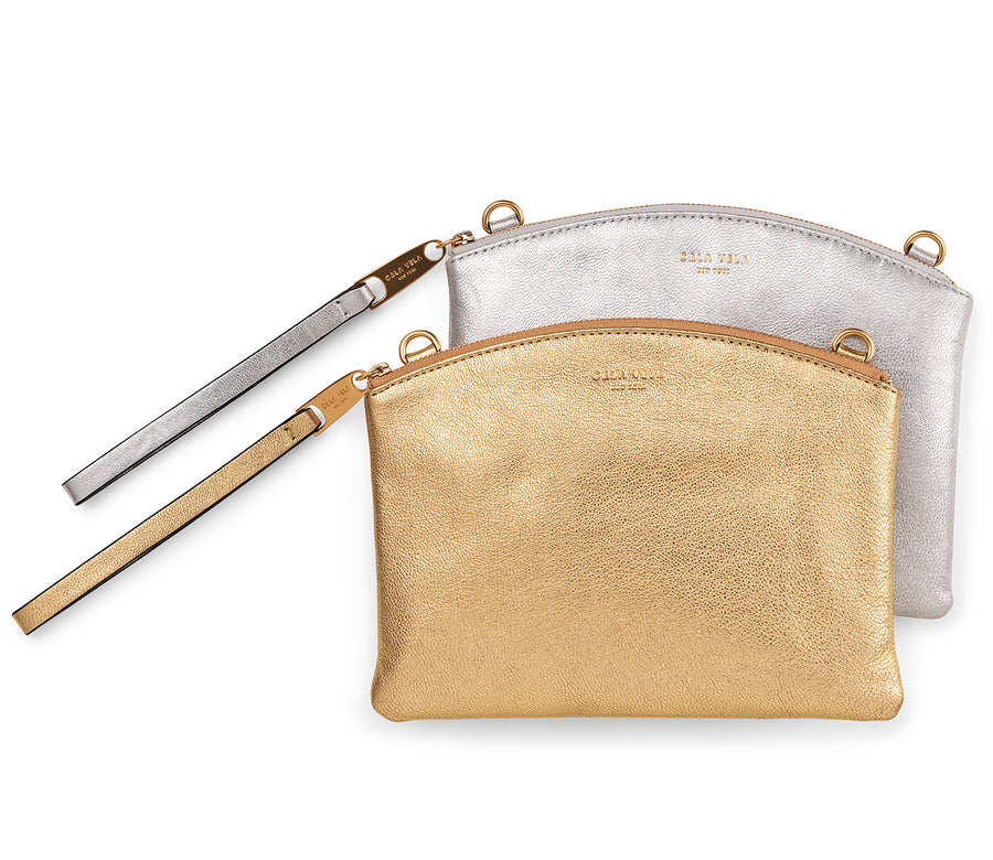 SUNRISE DOUBLE POUCH X BODY - GOLD STAR + SILVER MOON - CALA VELA