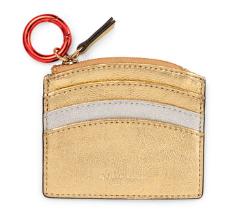 SUNRISE ZIP CARD HOLDER - GOLD STAR & SILVER MOON - CALA VELA