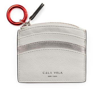 SUNRISE ZIP CARD HOLDER - CLOUD & SILVER MOON - CALA VELA