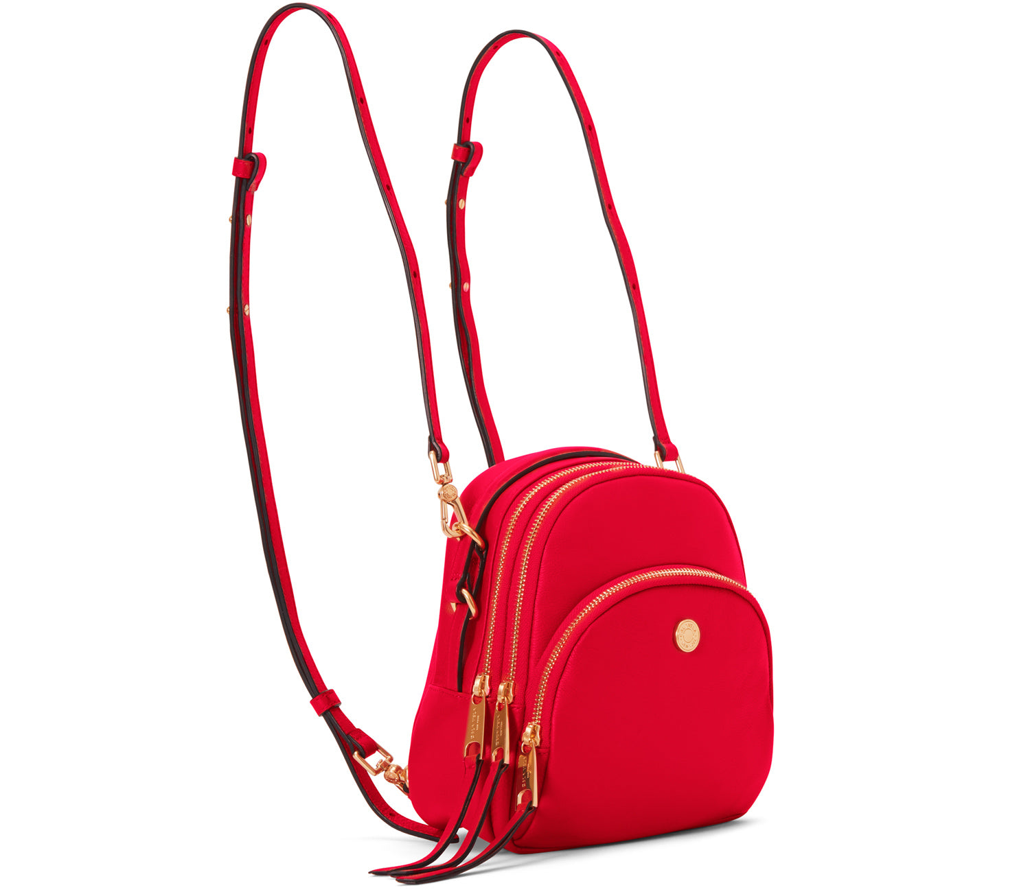 Cala Vela Red Sunrise Bag Leather Multi Zip Mini Convertible Backpack color Sun BLOG_LUXURY_CRAFTSMANSHIP_CLEA  main image 3